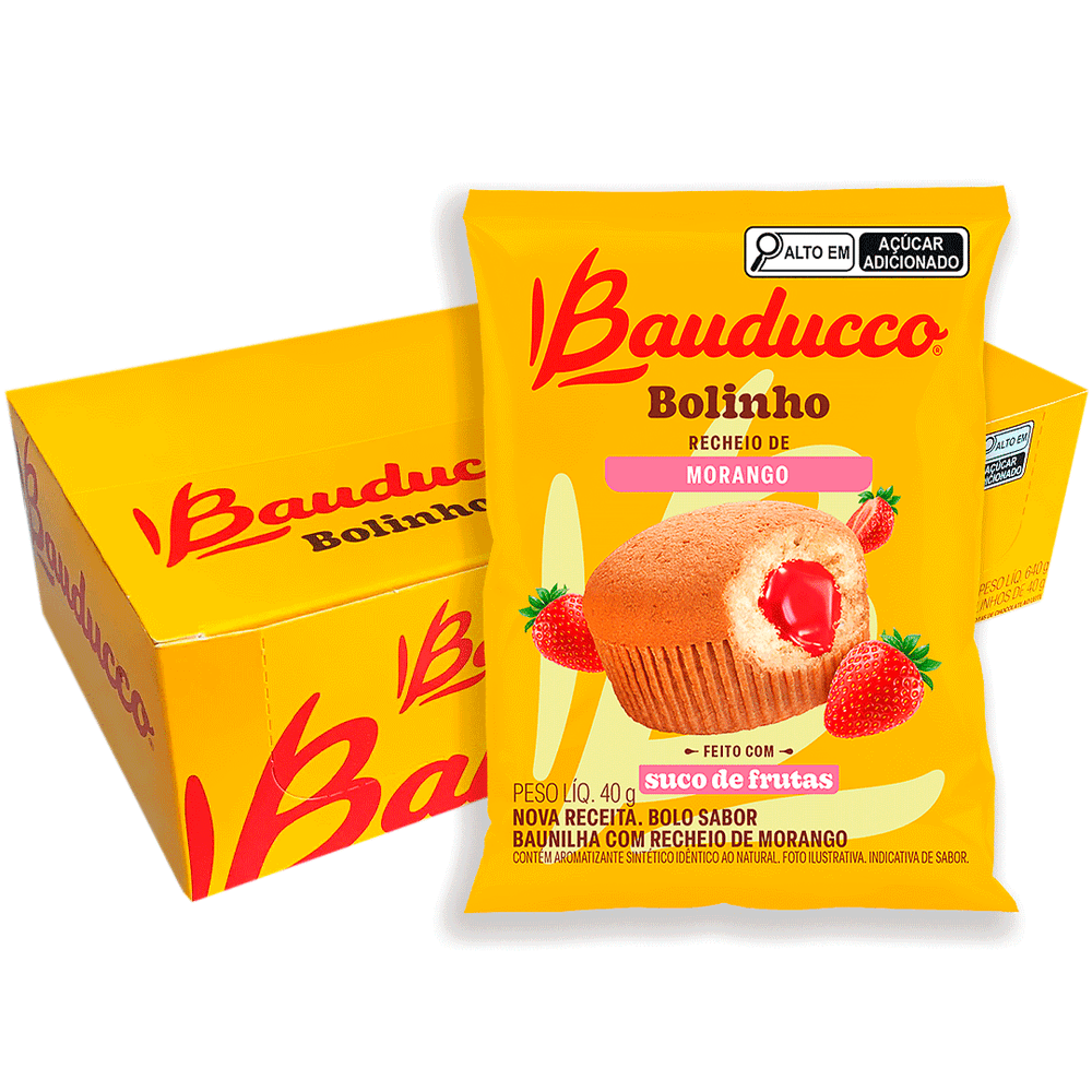 Bauducco Bolinho: Baunilha com Morango (640g)